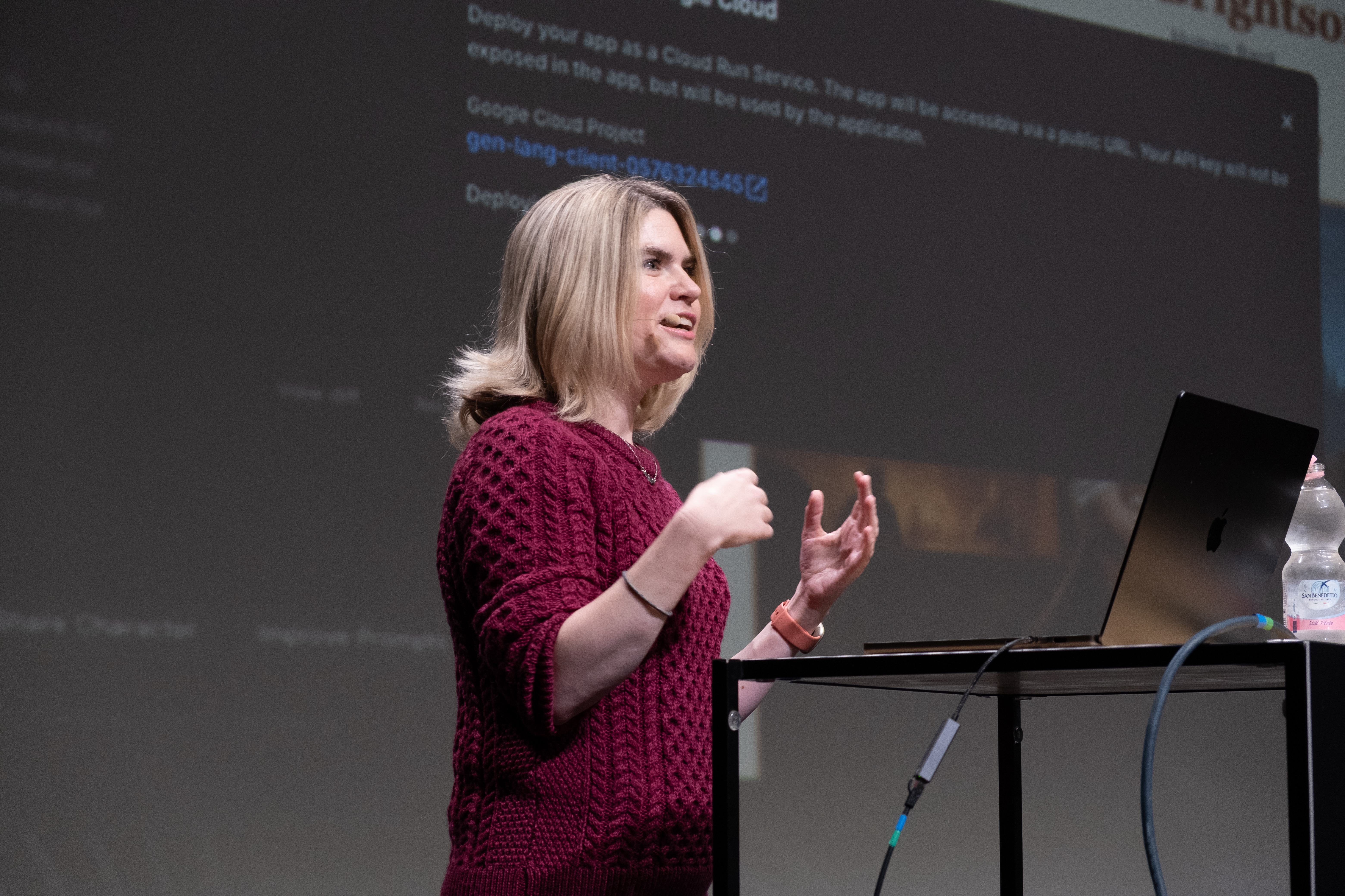 Paige Bailey presenting about what's new and next for gen AI