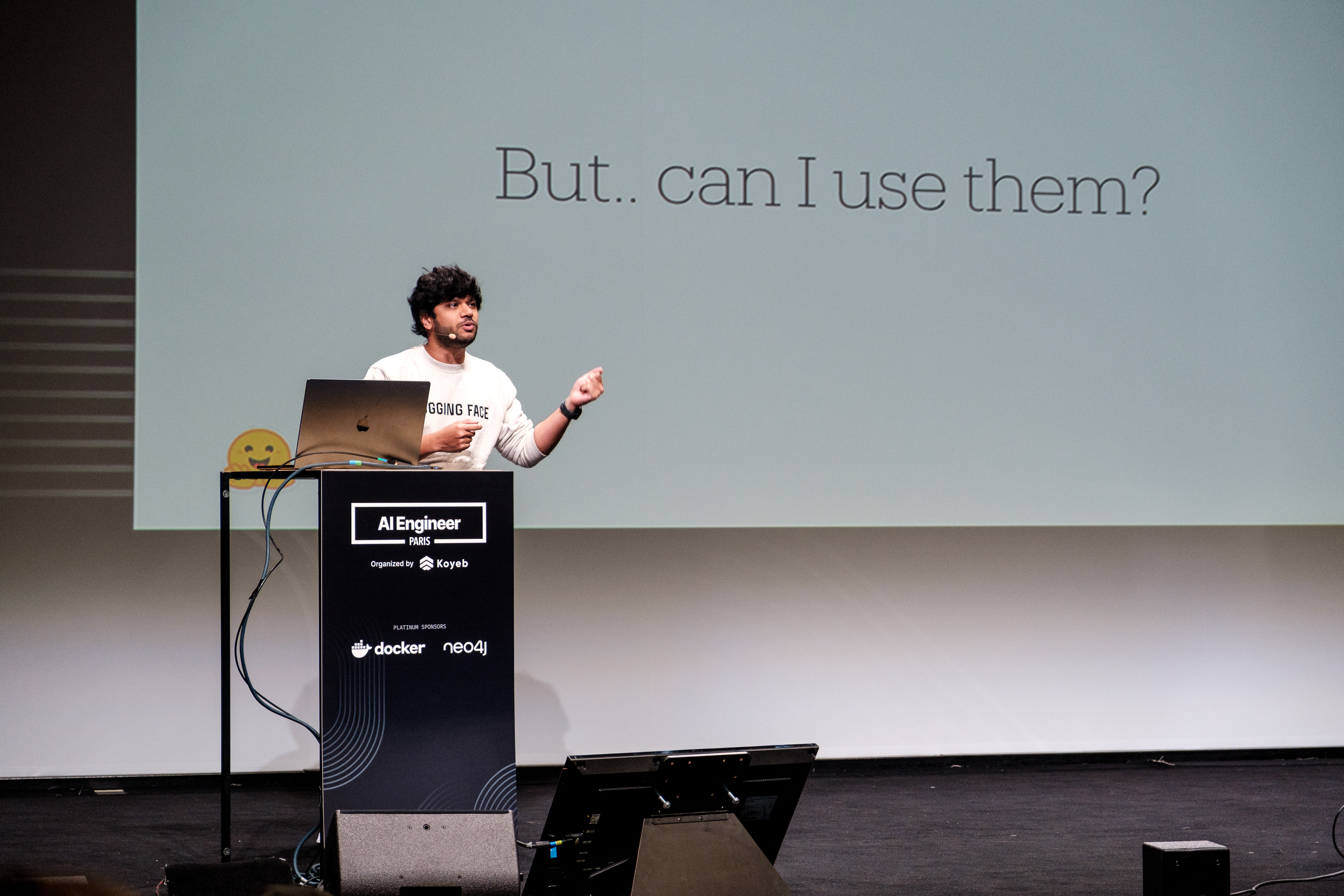 VB Srivastav from Hugging Face presenting on open models