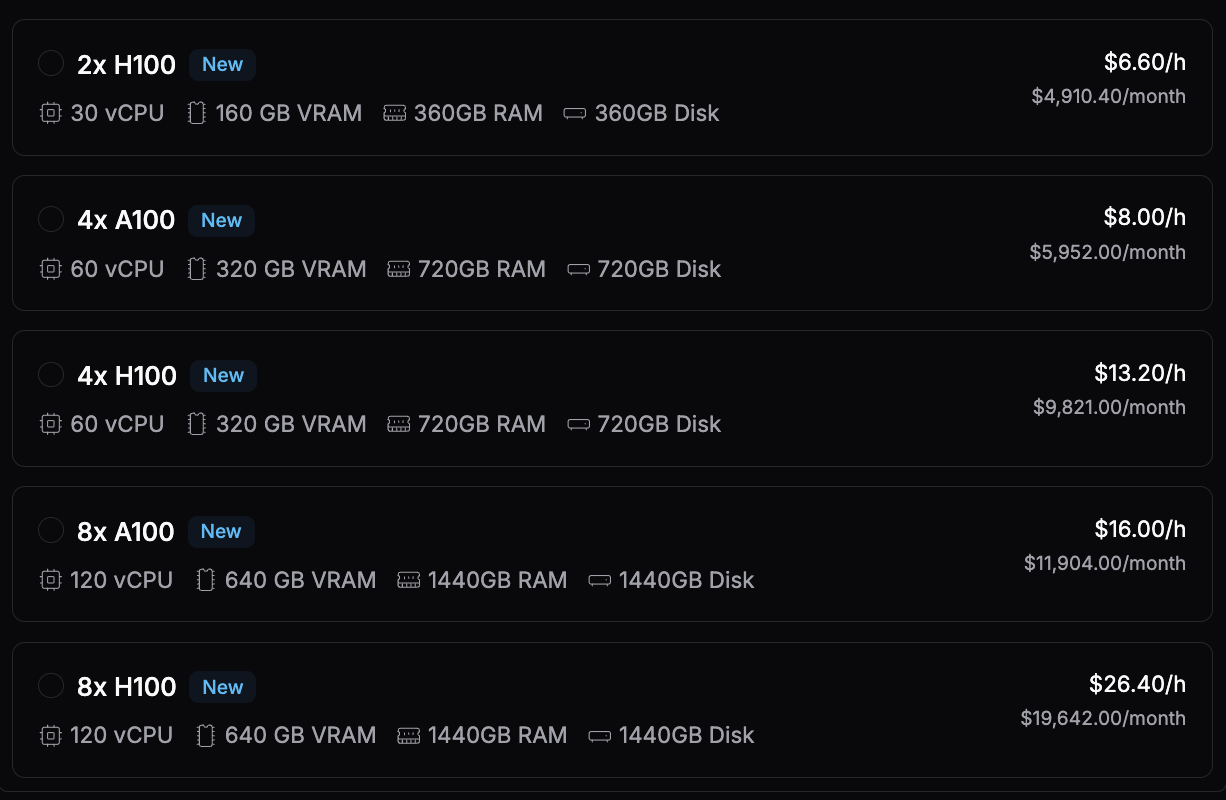 QwQ 32B and R1 1776 Distill Llama 70B One-Click Models, 8x H100 GPUs, and more