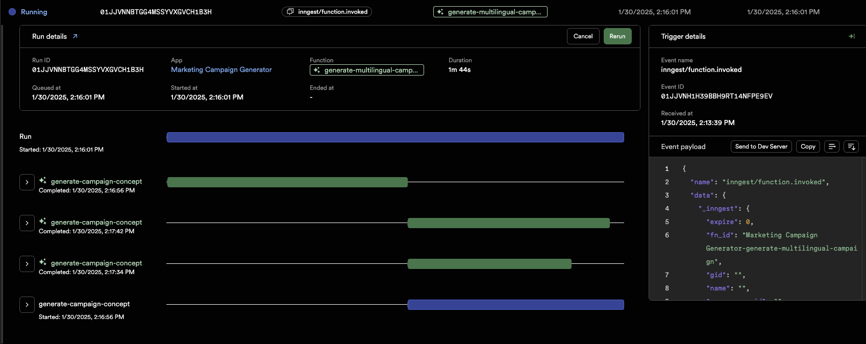 Inngest workflow